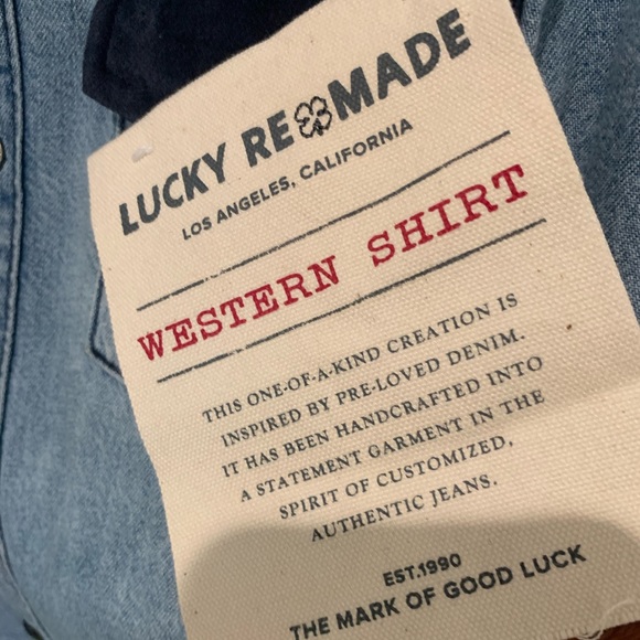 ‼️LUCKY BRAND ReMADE DENIM SHIRT SPECIAL EDITION‼️ - Picture 7 of 8